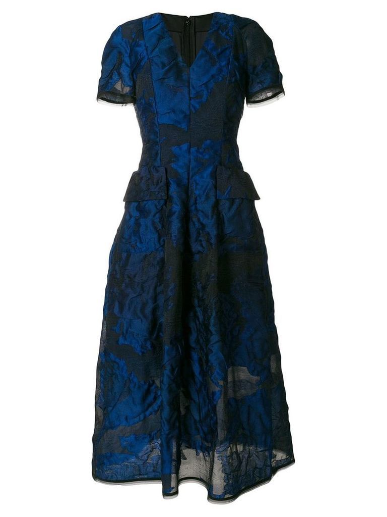 Talbot Runhof floral embellished dress - Blue