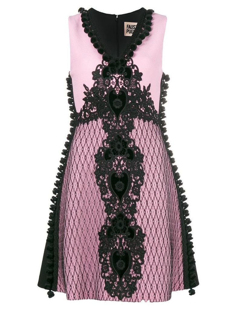 Fausto Puglisi embroidered a-line dress - PINK