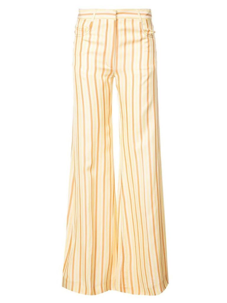Sonia Rykiel long striped trousers - Yellow