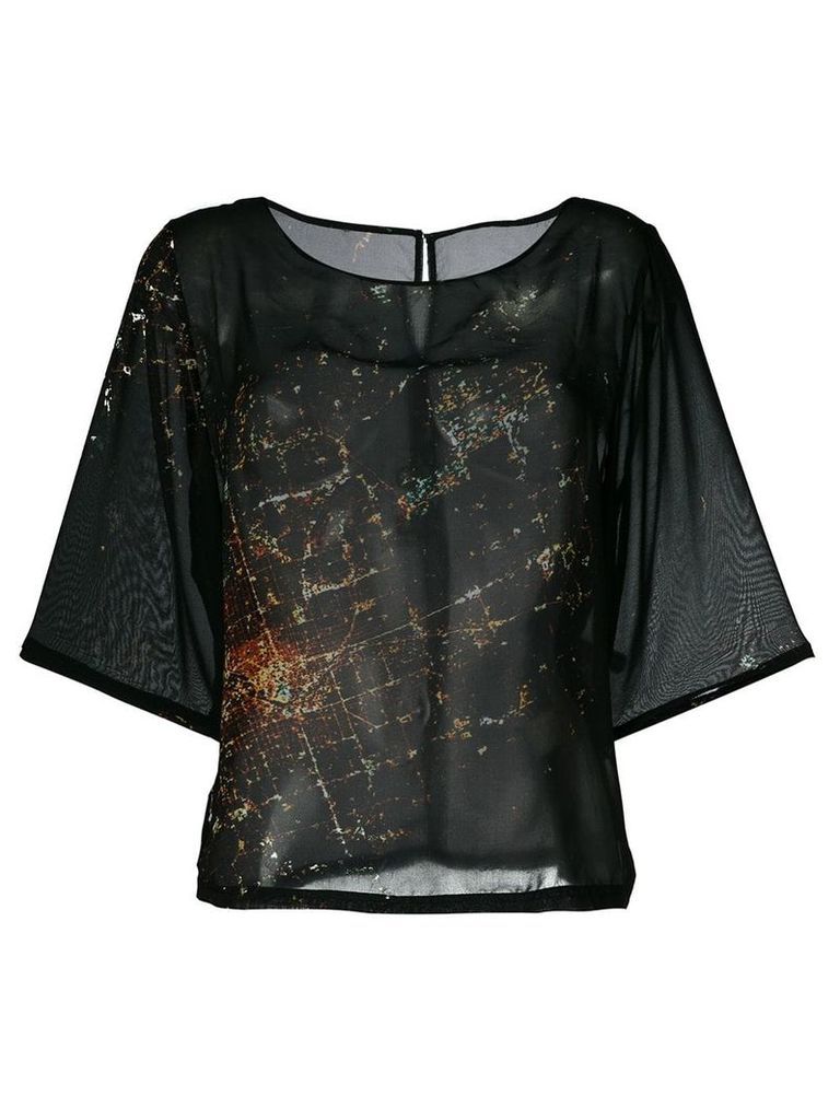 Minimarket Suffix city print blouse - Black