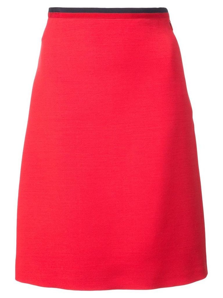 Gucci knitted Web a-line skirt - Red