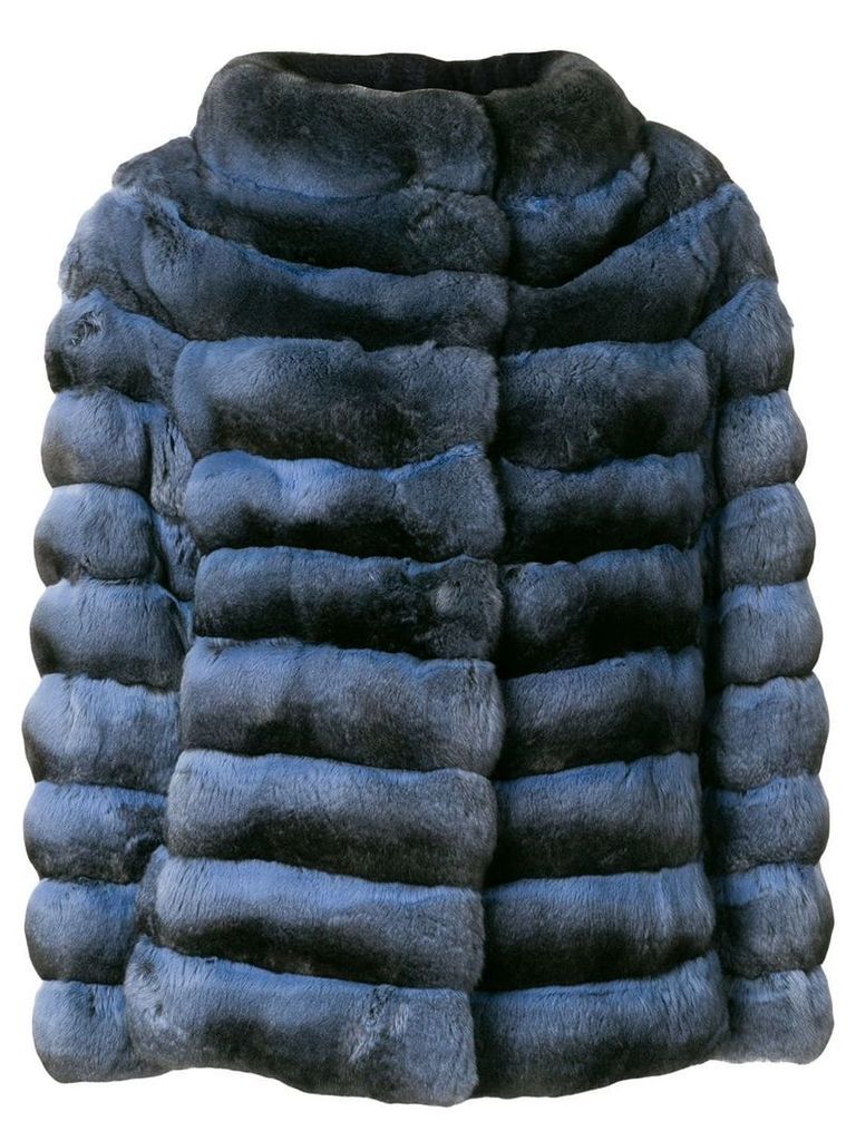 Liska ribbed oversized jacket - Blue