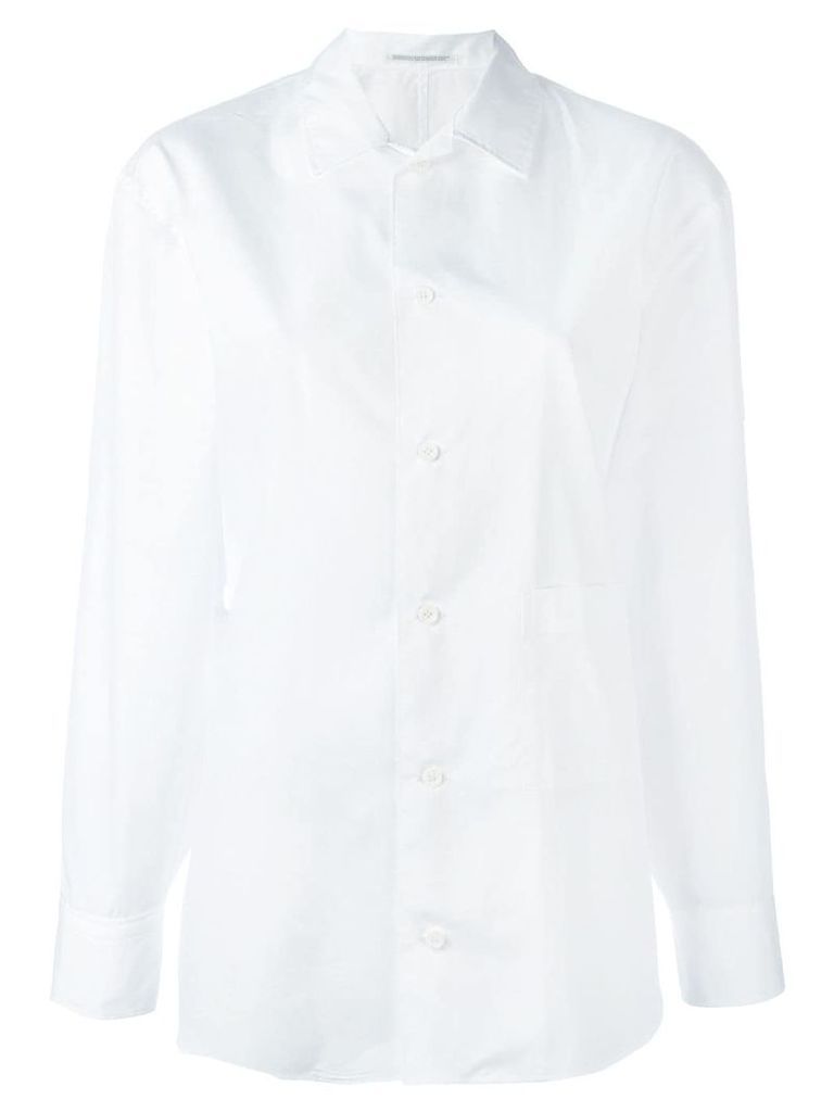 Yohji Yamamoto pocket detail slim-fit shirt - White