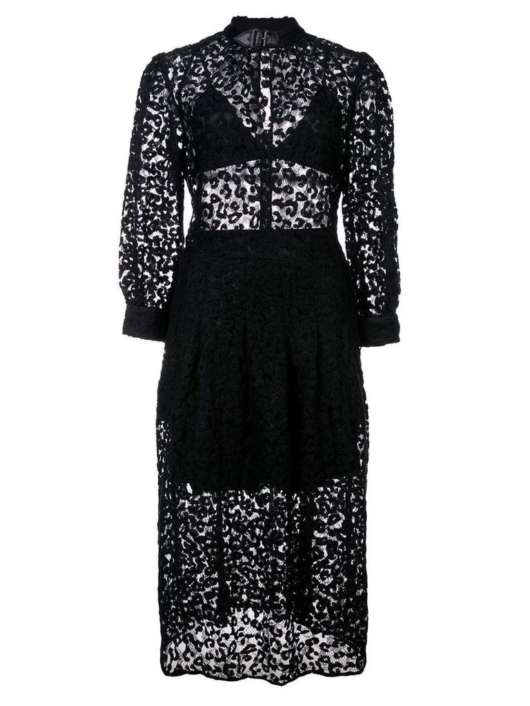 Fleur Du Mal Leopard lace dress - Black