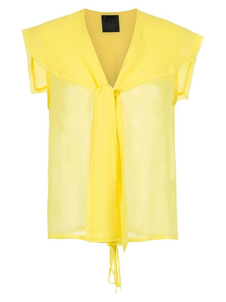 Andrea Bogosian silk sheer blouse - Yellow