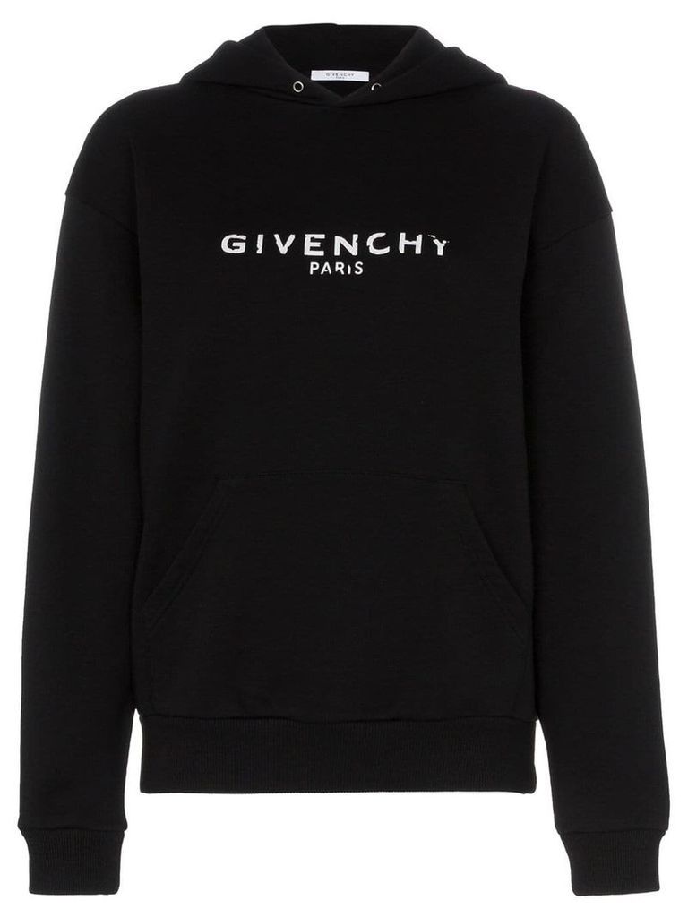 Givenchy oversized faded logo print hoodie - Black