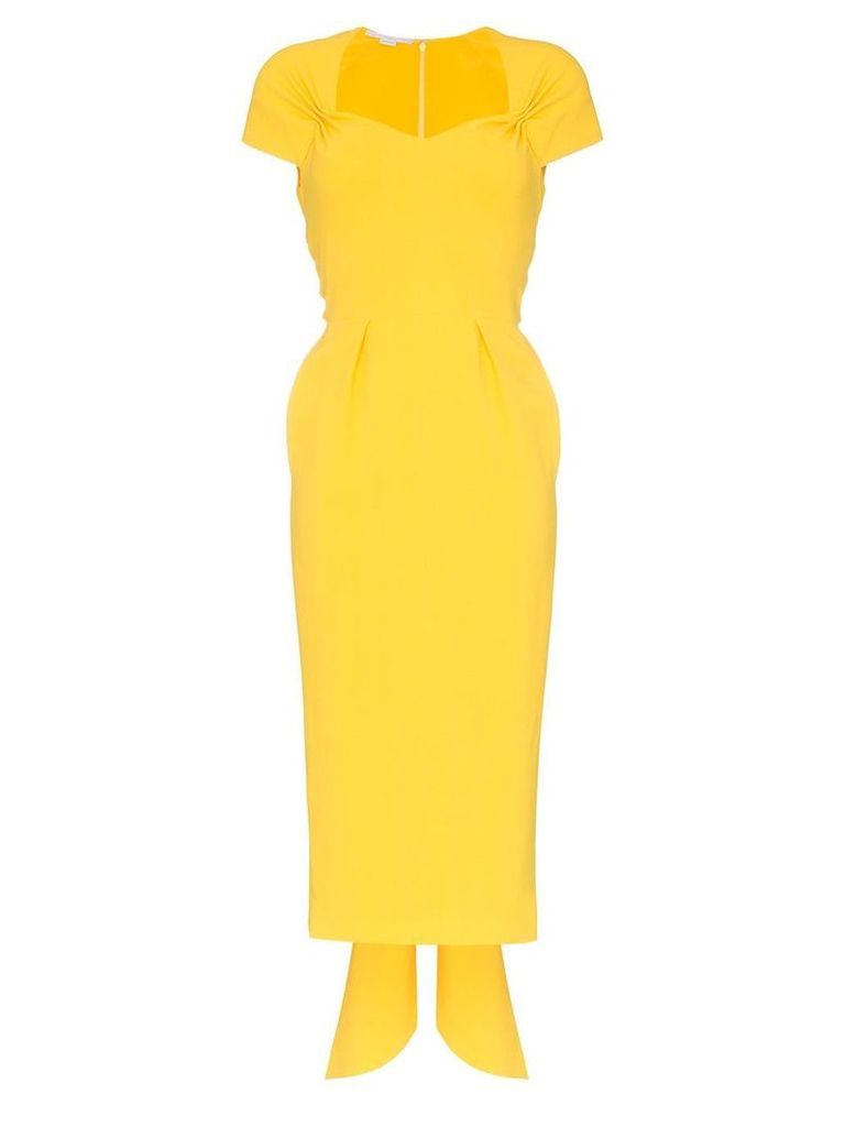 Stella McCartney Amal cap sleeve midi dress - Yellow