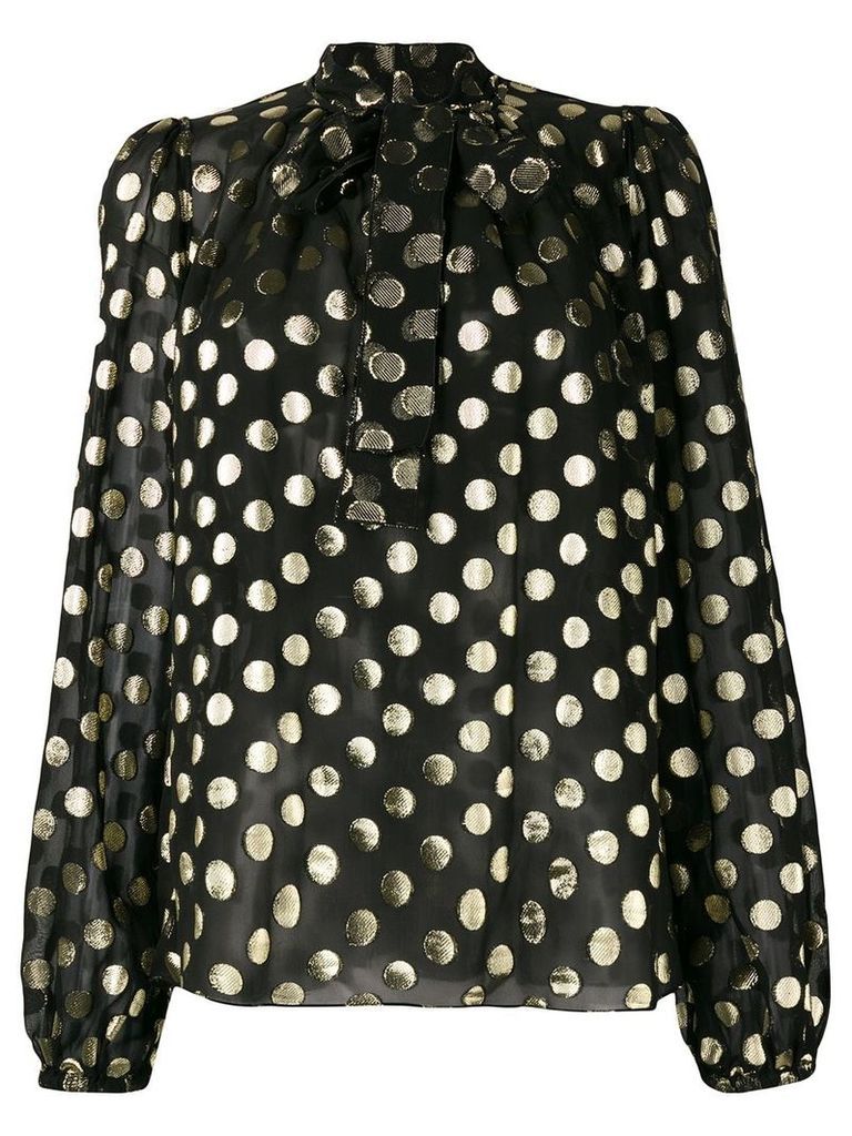 Dolce & Gabbana metallic polka dot blouse - Black