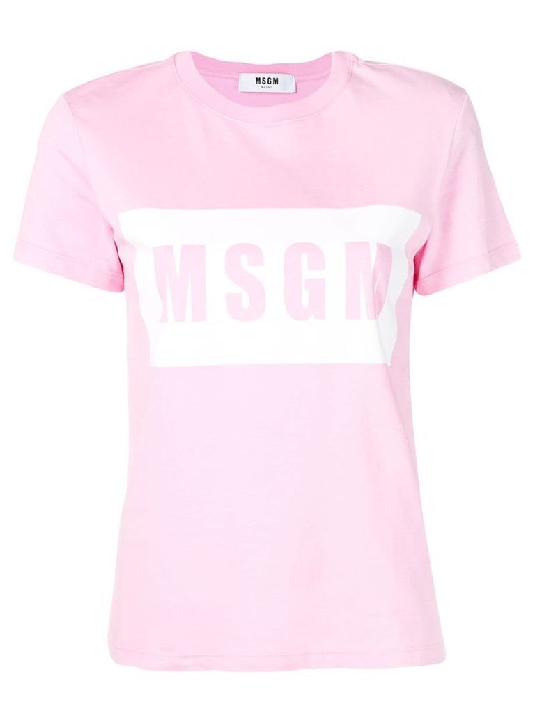 MSGM logo T-shirt - PINK