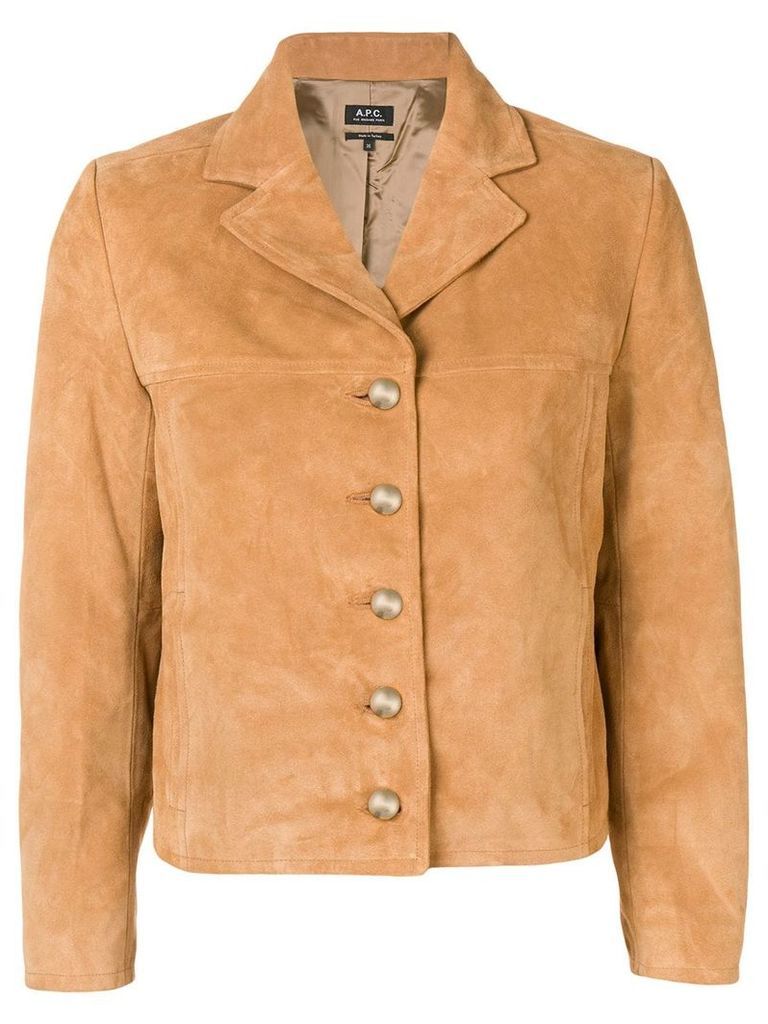 A.P.C. cropped jacket - Brown