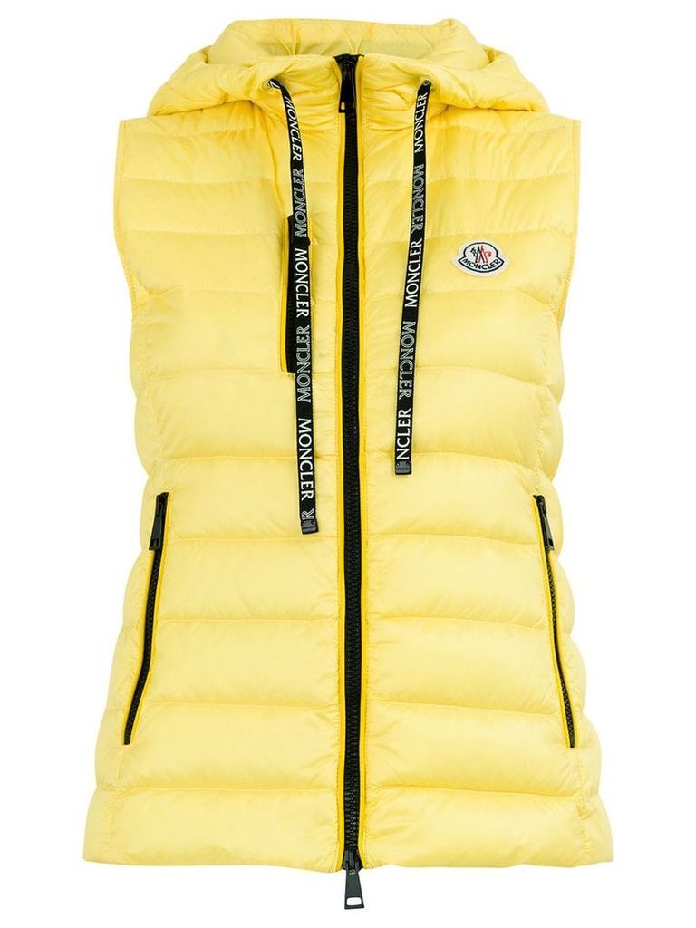 Moncler padded hooded waistcoat - Yellow