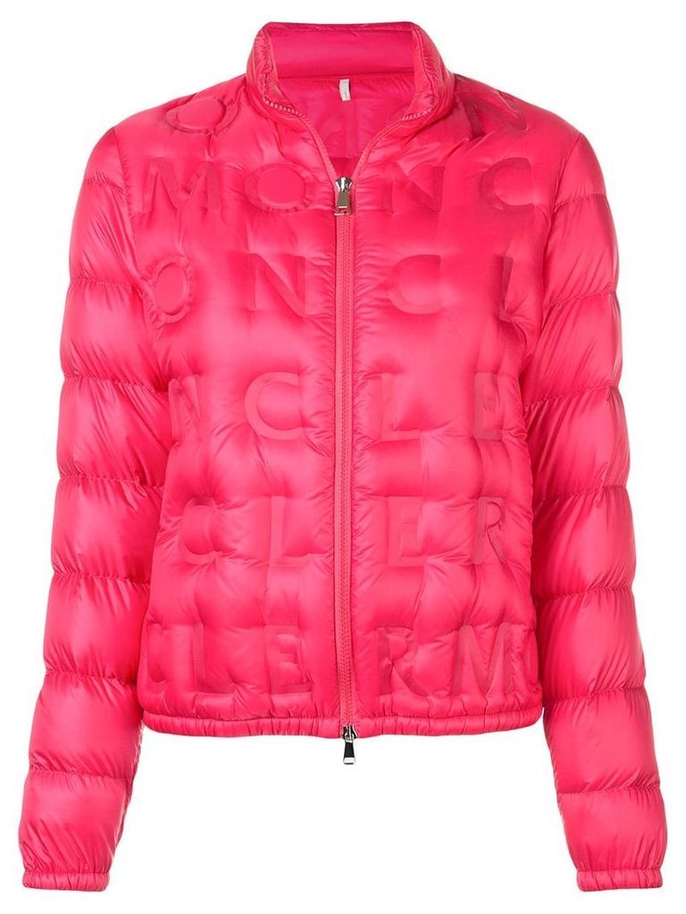 Moncler logo quilted padded jacket - PINK