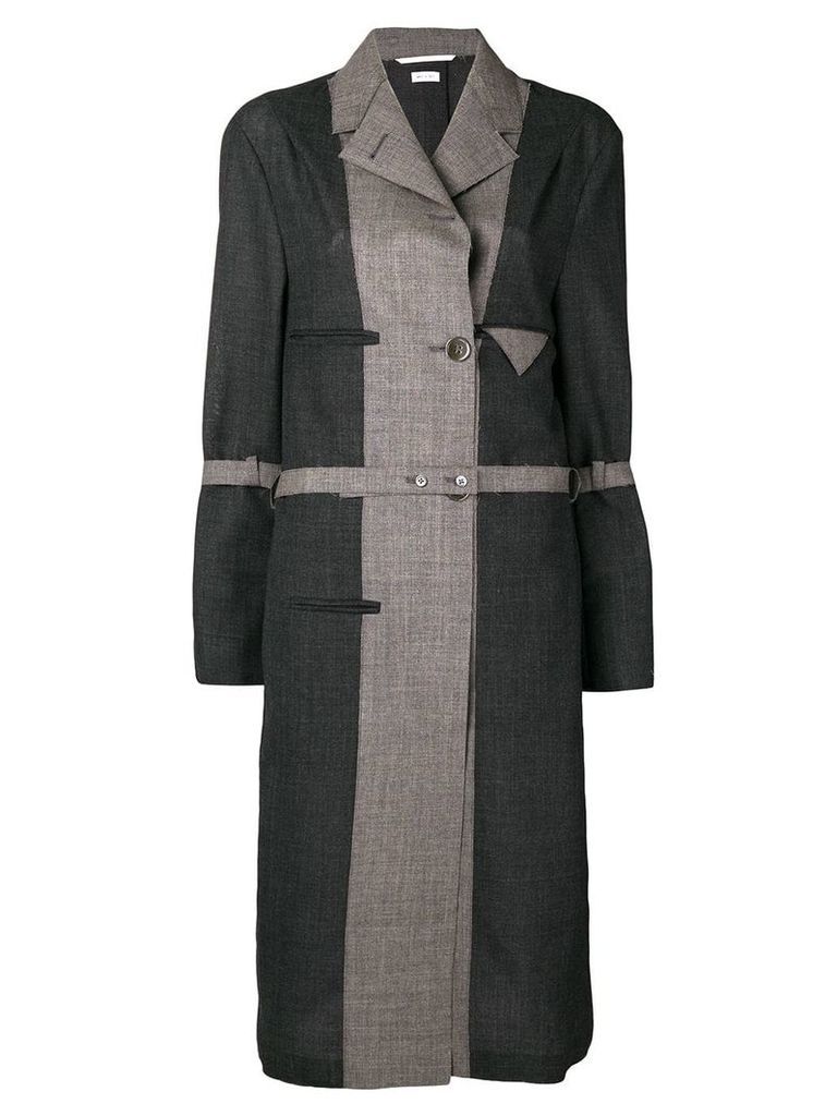 Thom Browne Chesterfield-Lined Wool Overcoat - Grey