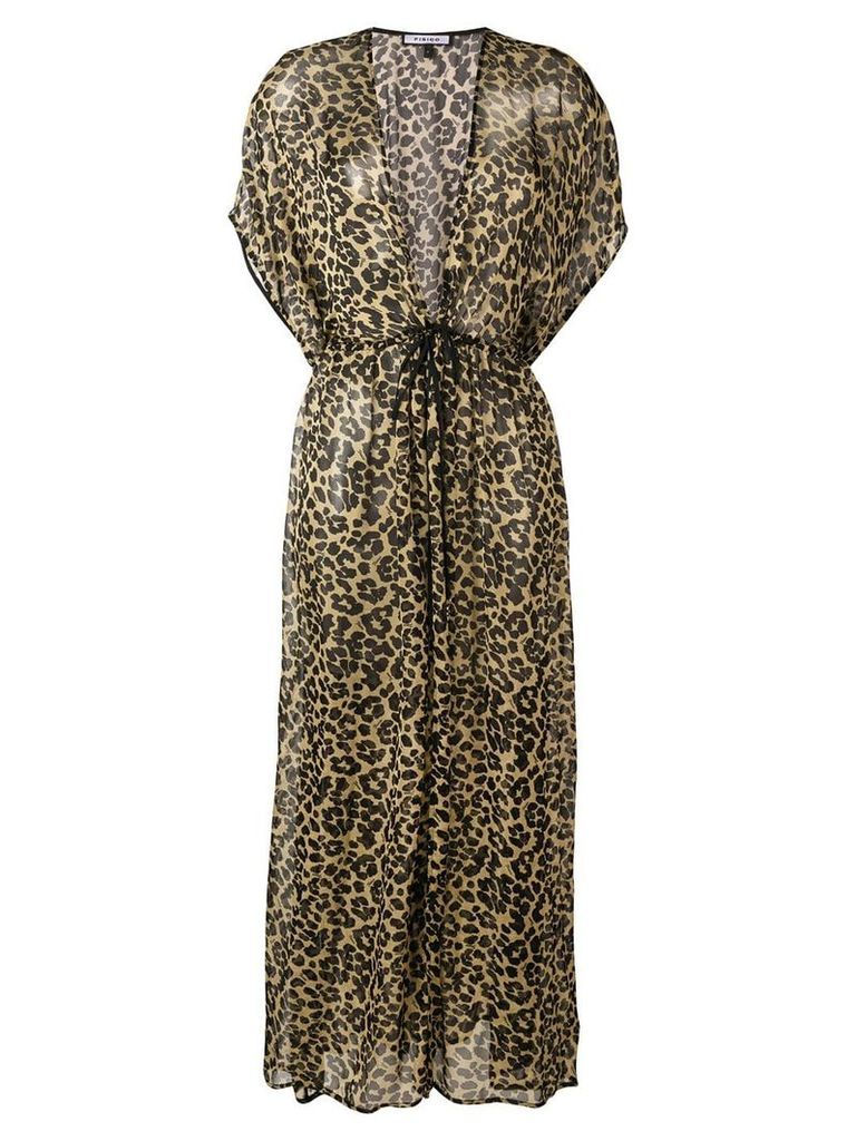 Fisico leopard print maxi dress - Black
