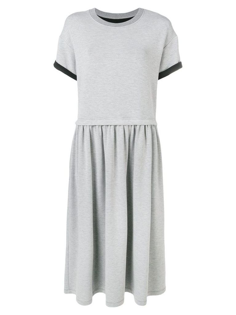 Mm6 Maison Margiela short-sleeve flared dress - Grey