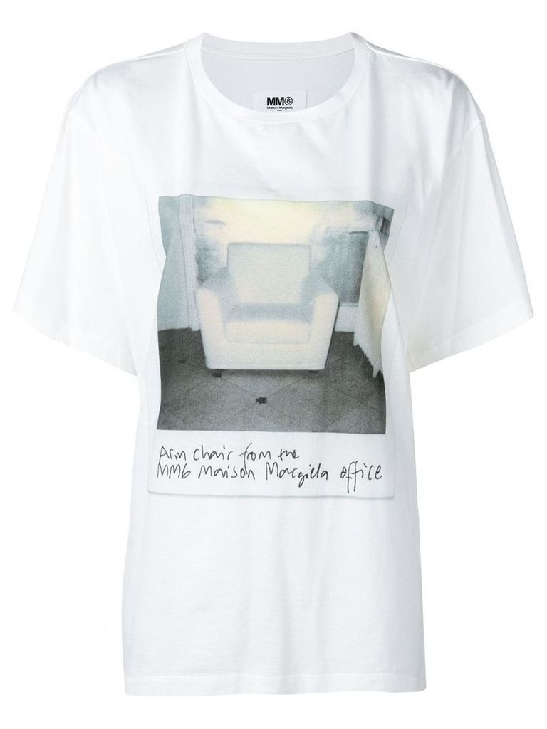 Mm6 Maison Margiela polaroid photo print T-shirt - White