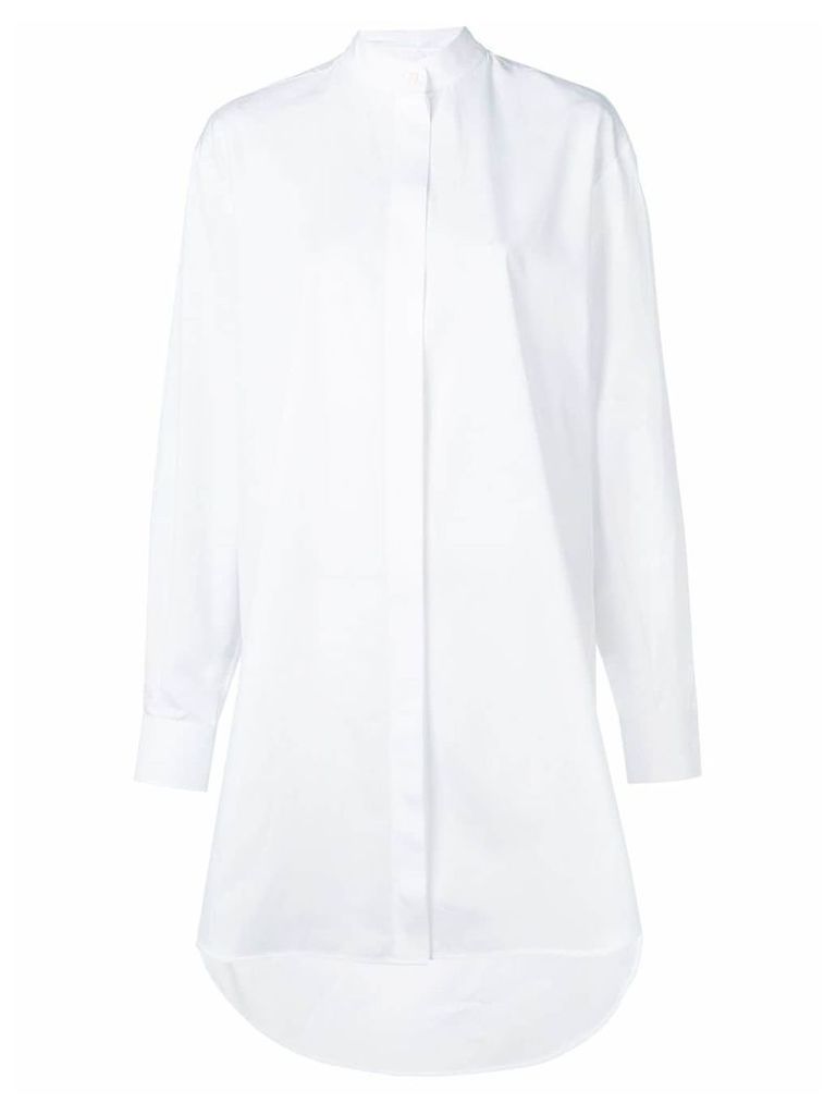 Givenchy pleated detail shirt dress - White