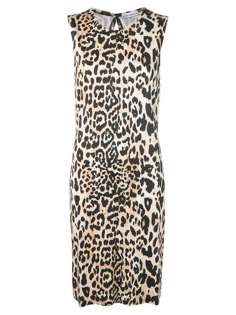 Paco Rabanne leopard print dress - Neutrals