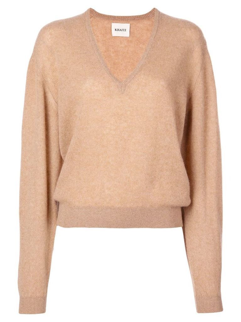 Khaite cashmere v-neck sweater - Brown