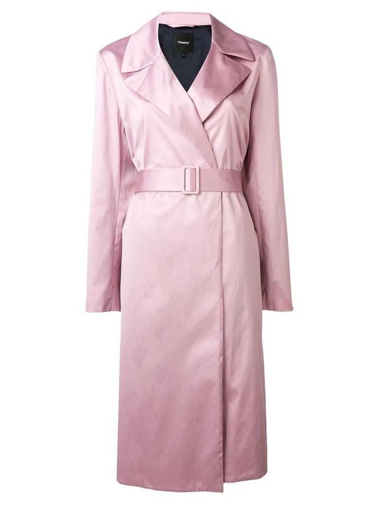 Theory belted duster coat - PINK