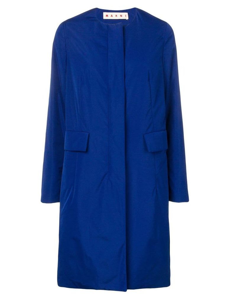 Marni single-breasted fitted coat - Blue