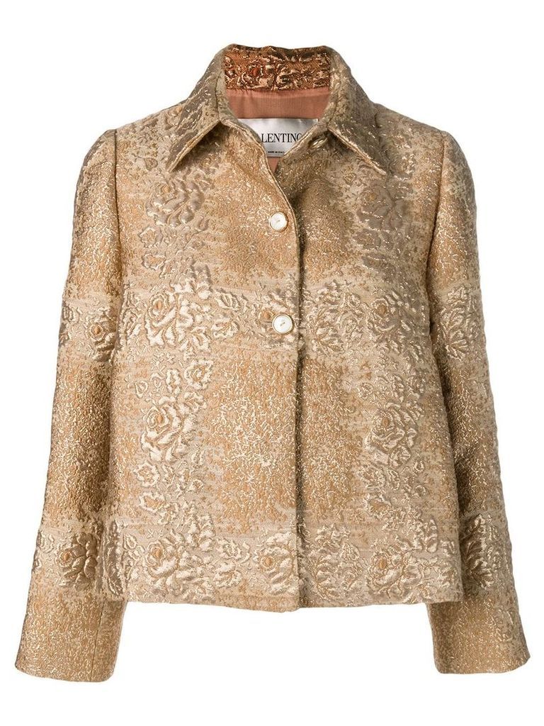 Valentino floral brocade jacket - GOLD