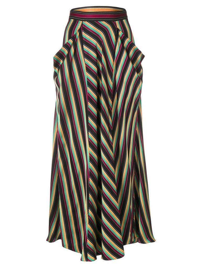 3.1 Phillip Lim long striped skirt - Black