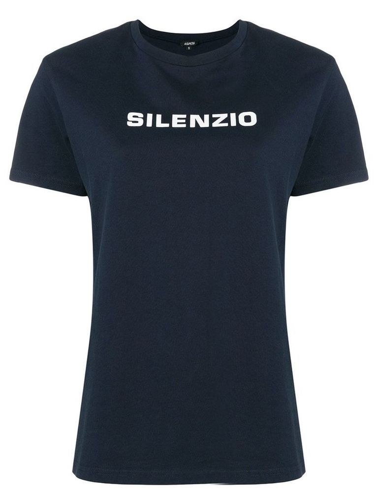 Aspesi Silenzio print T-shirt - Blue