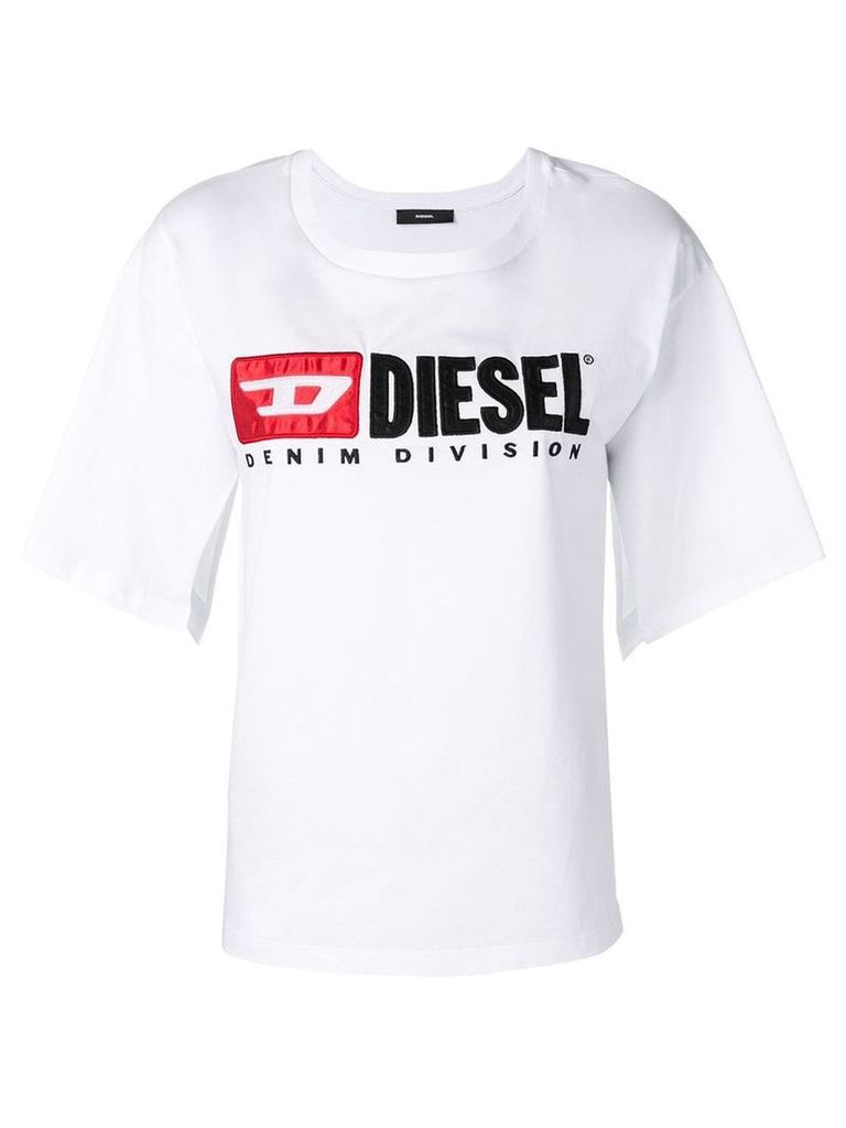 Diesel split-sleeve logo T-shirt - White