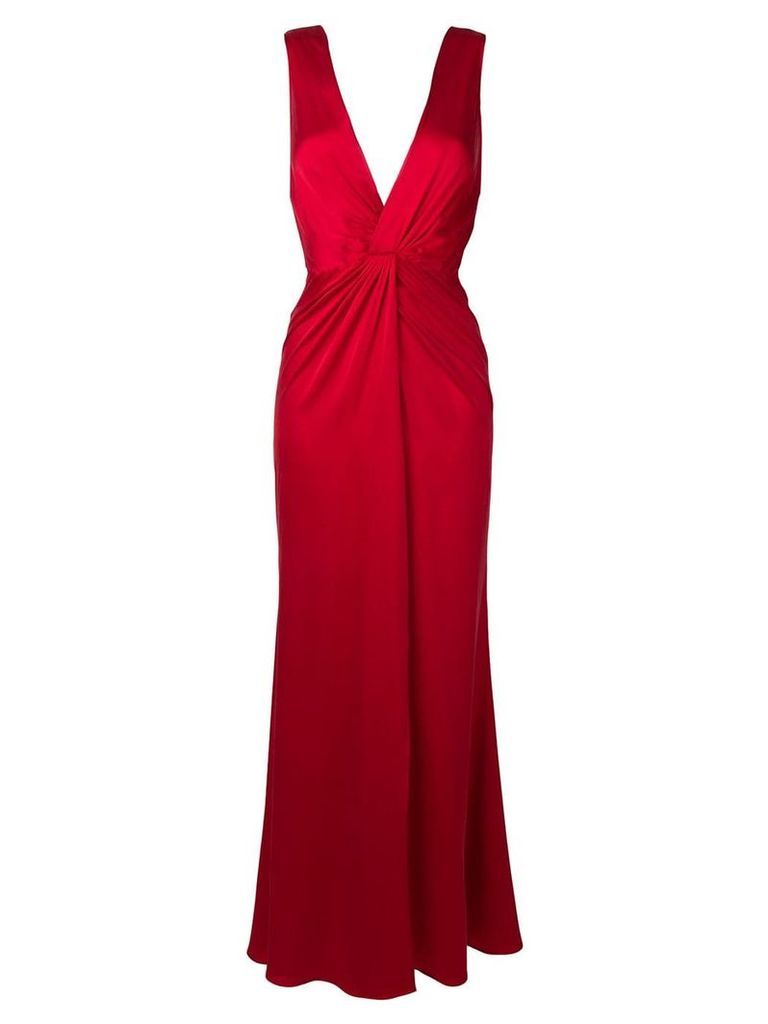 Amiri V-neck maxi gown - Red