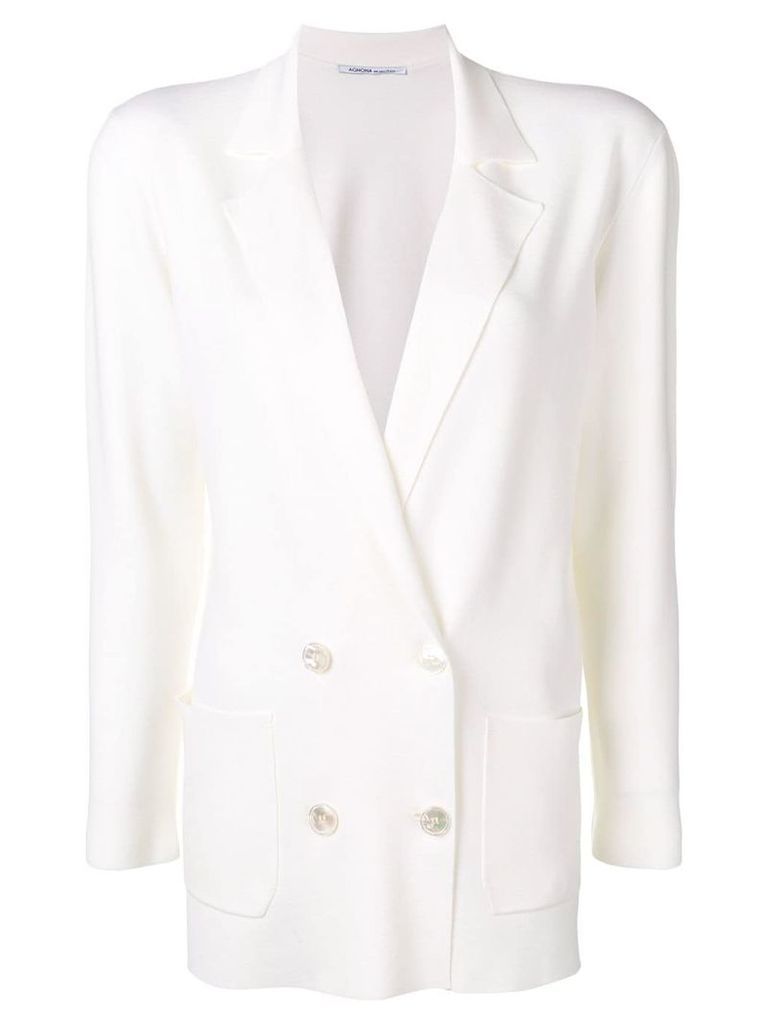 Agnona structured blazer - White