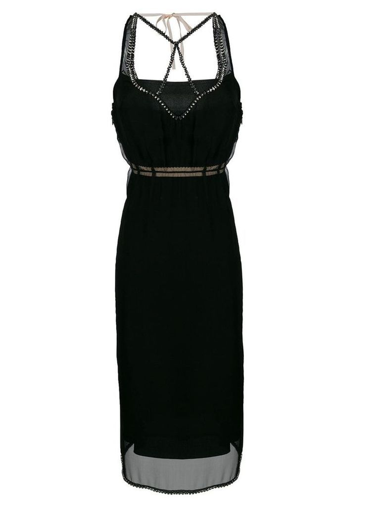 Nº21 embellished sheer overlay dress - Black
