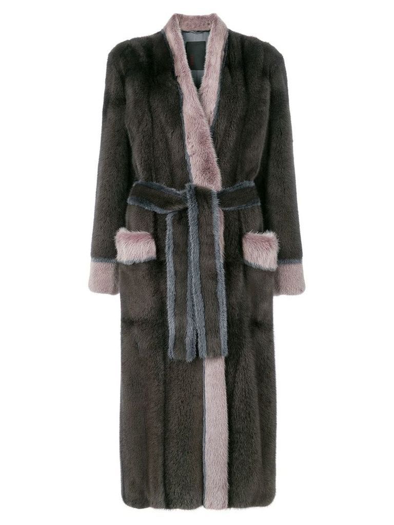 Liska Blanka fur coat - Brown