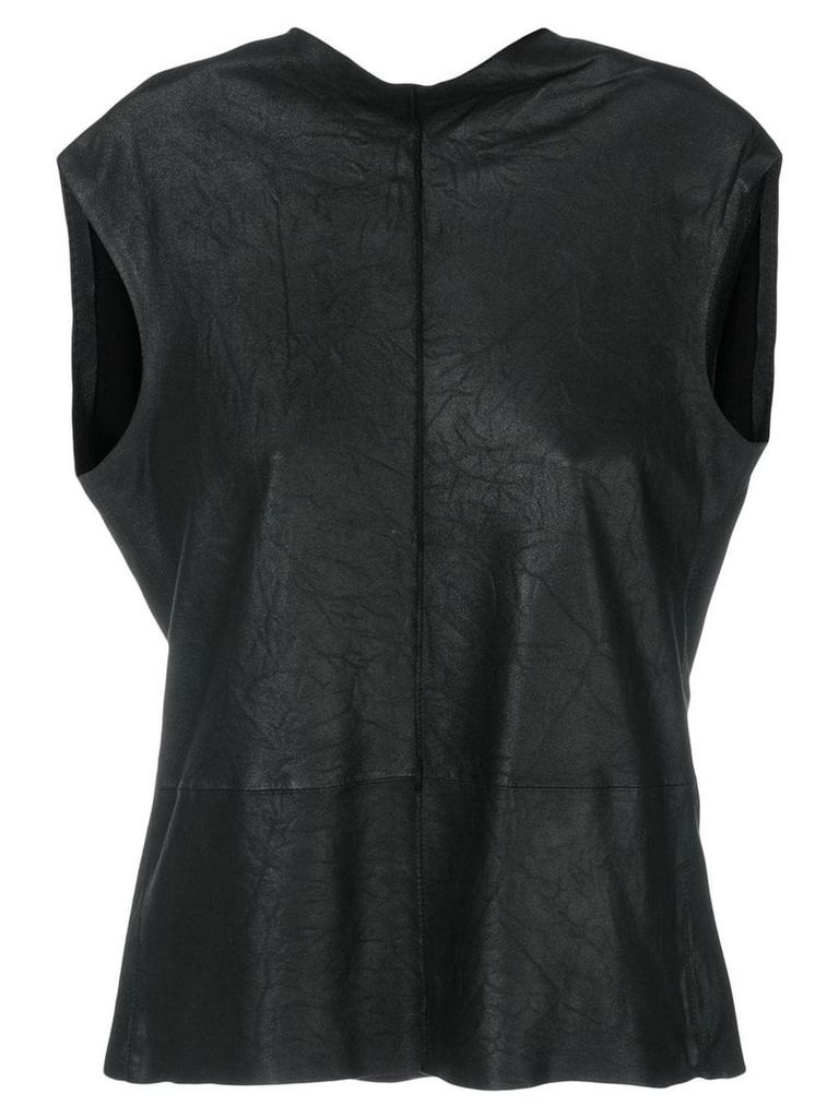 Vanderwilt fitted sleeveless blouse - Black
