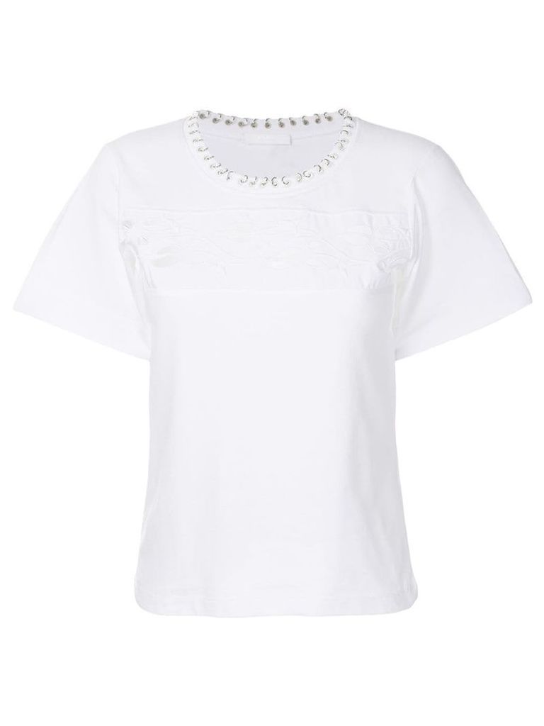 Chloé cutout embellished top - White
