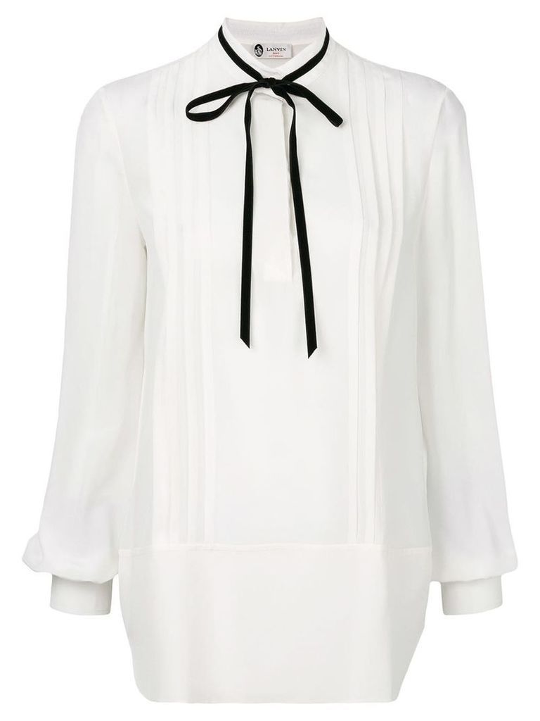 LANVIN tie neck blouse - White