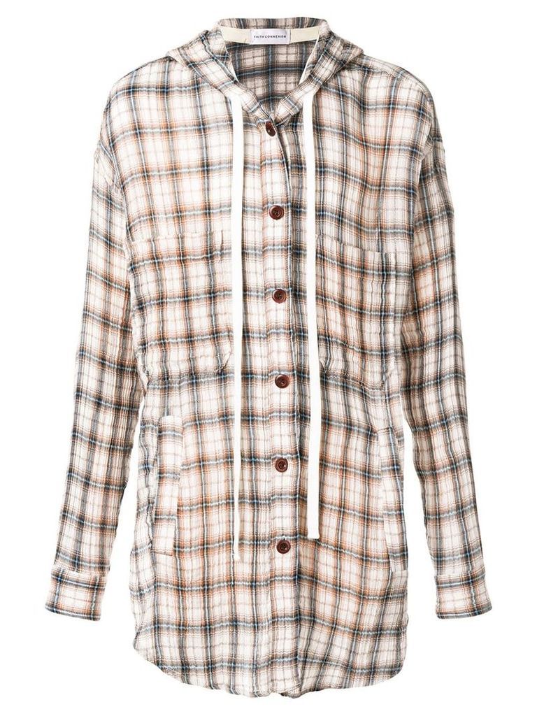 Faith Connexion hooded flannel shirt - Neutrals
