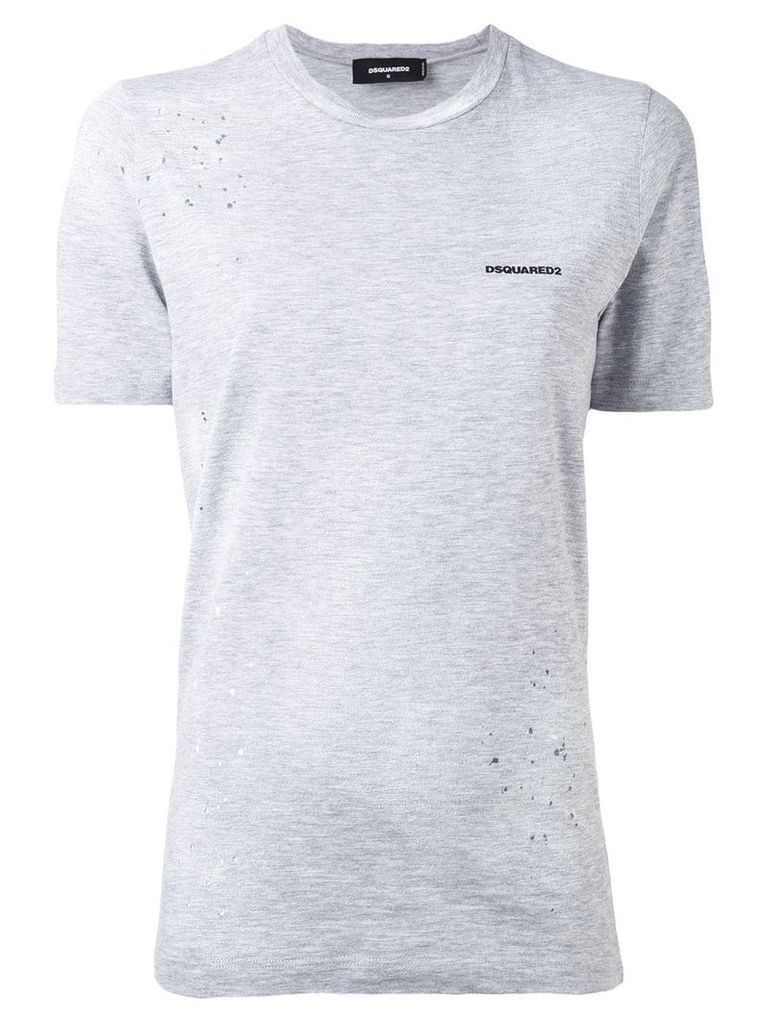 Dsquared2 distressed chest logo t-shirt - Grey