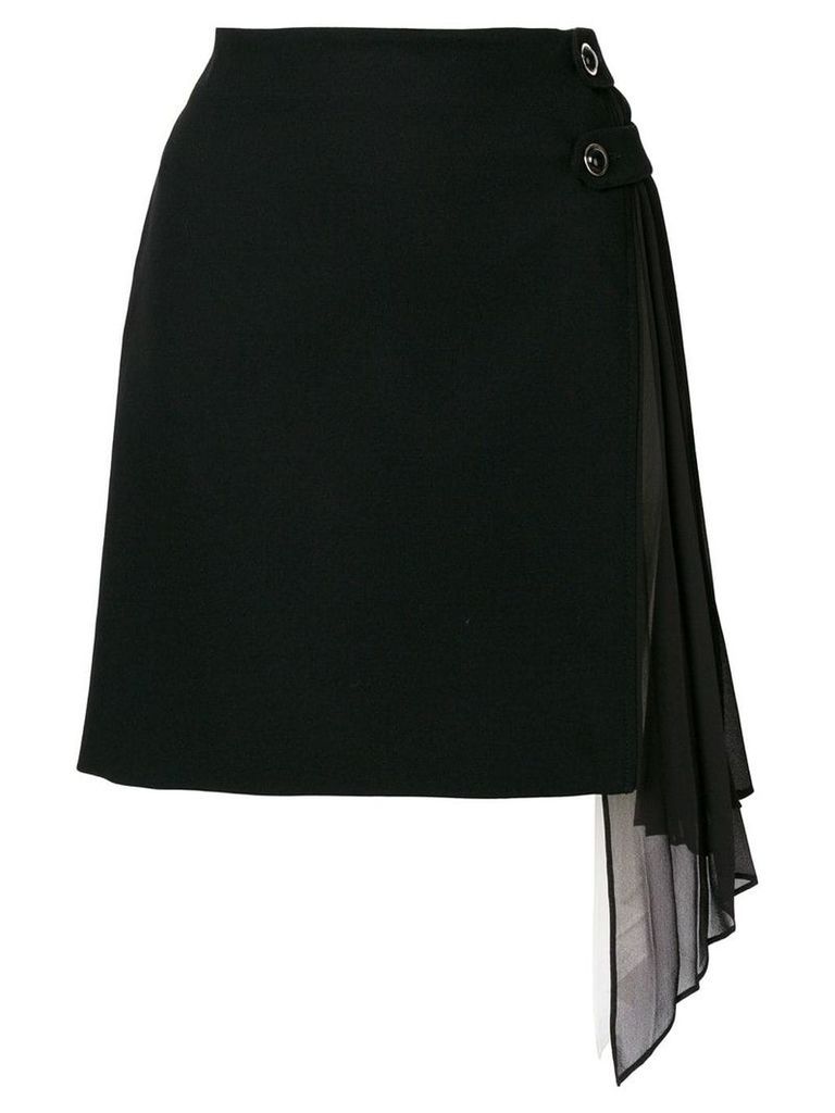 Givenchy side frill fitted skirt - Black