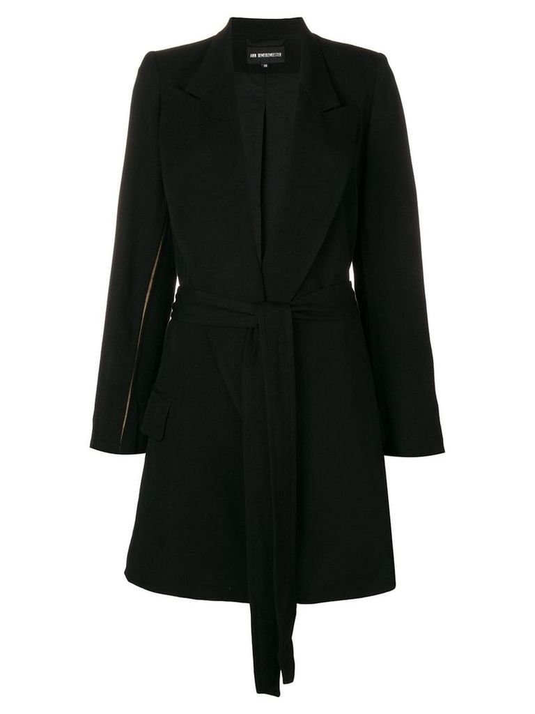 Ann Demeulemeester split seam coat - Black
