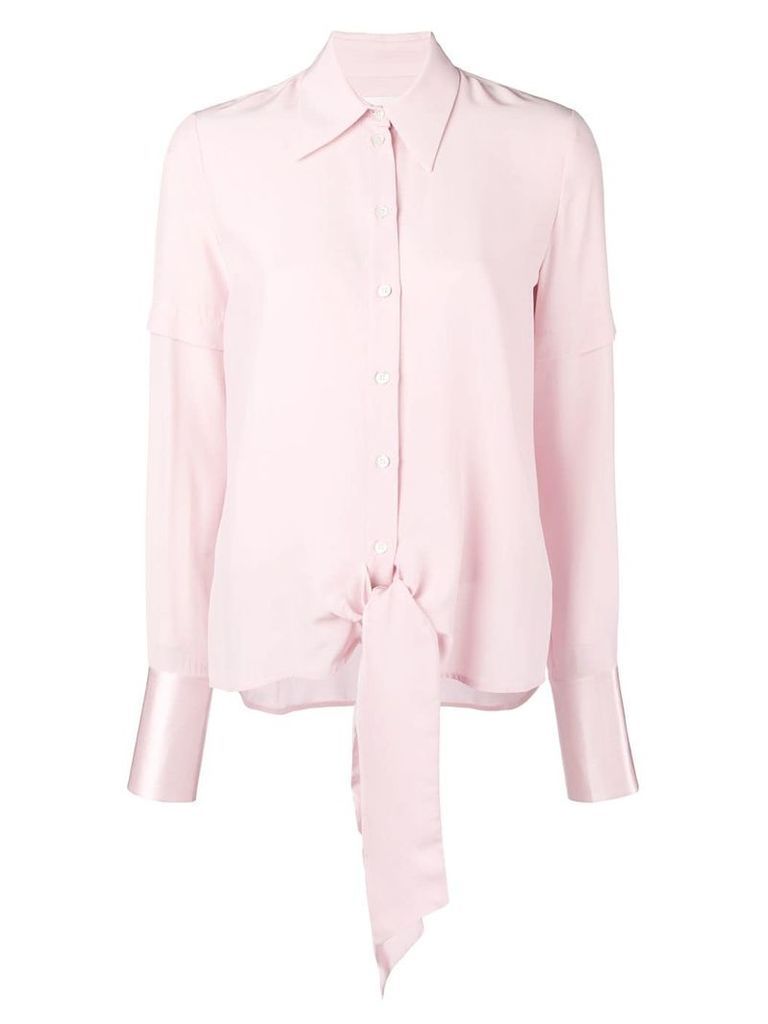 Victoria Victoria Beckham long-sleeve fitted blouse - PINK