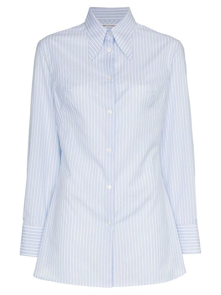 Wright Le Chapelain Pinstripe Shirt - Blue