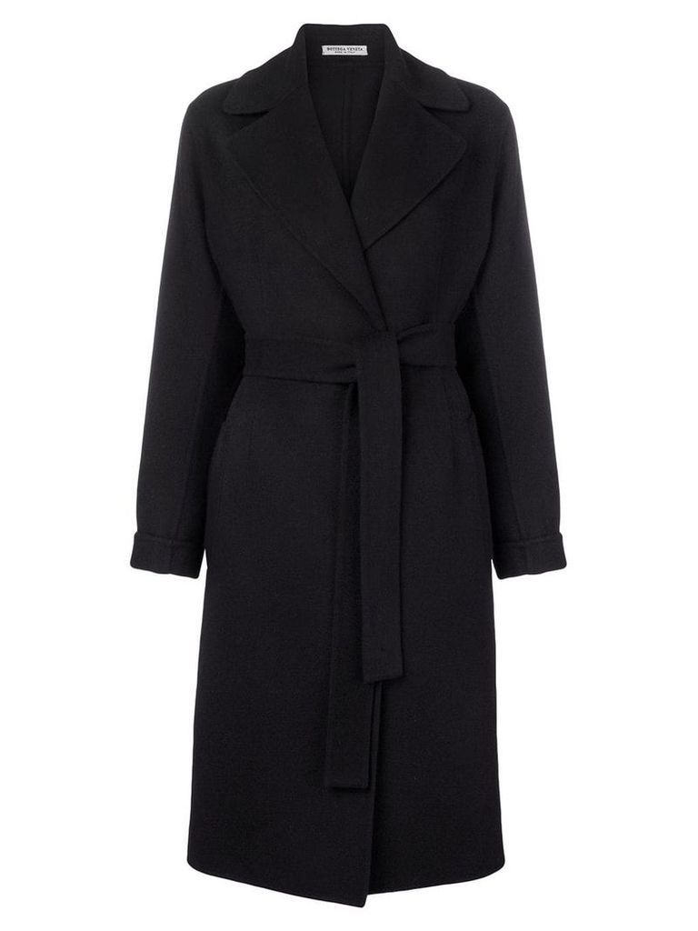 Bottega Veneta classic belted coat - Black
