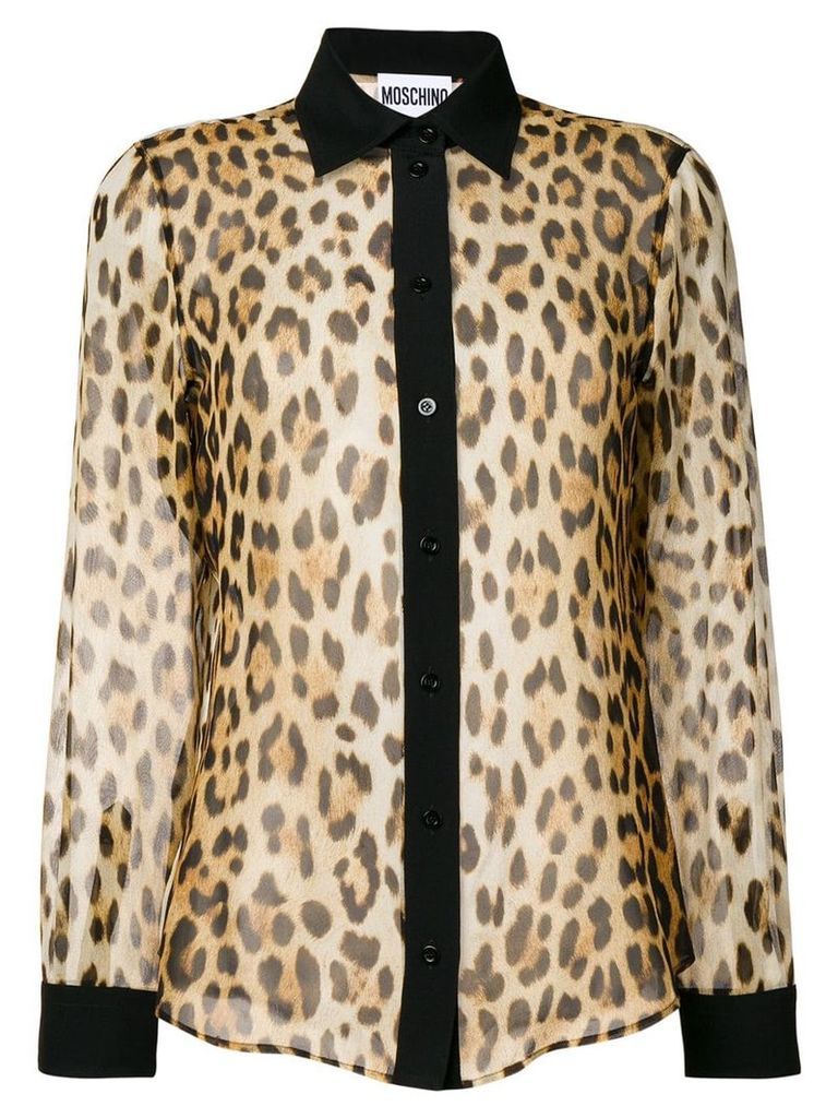 Moschino leopard print shirt - Brown