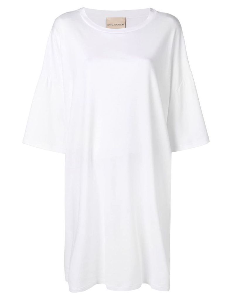 Erika Cavallini oversized T-shirt dress - White