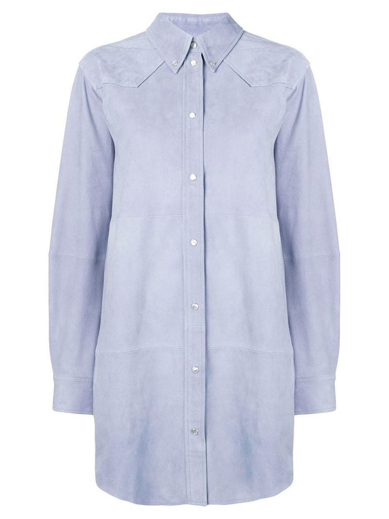 Isabel Marant Étoile oversized leather shirt - Blue