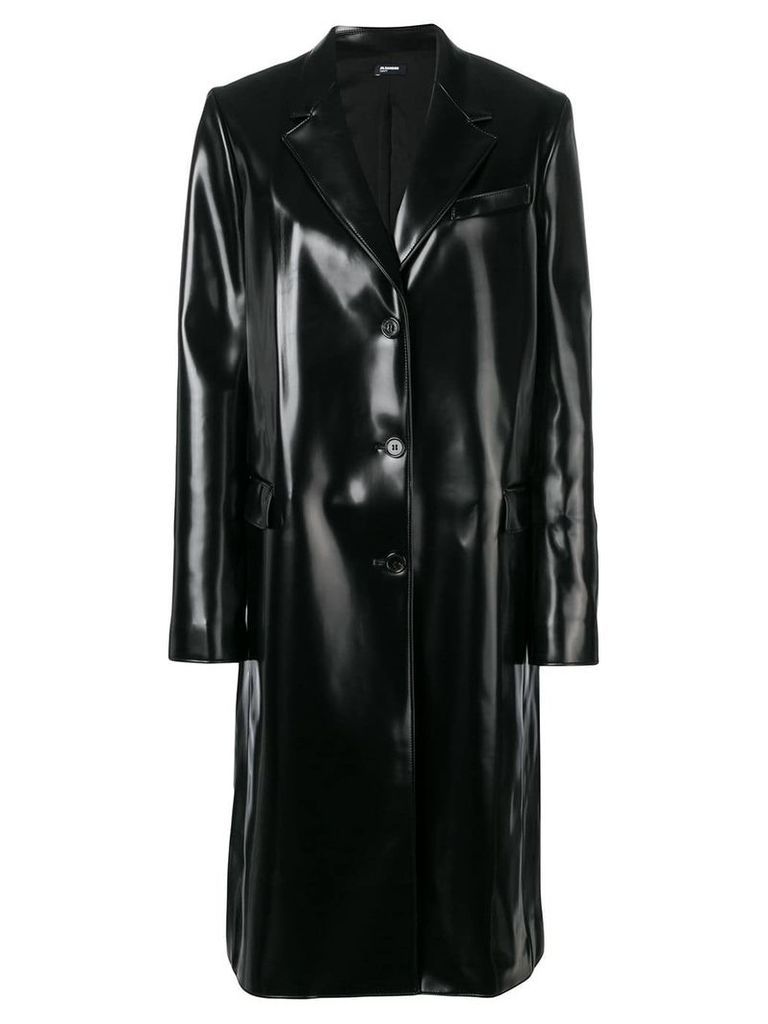 Jil Sander Navy buttoned rain coat - Black
