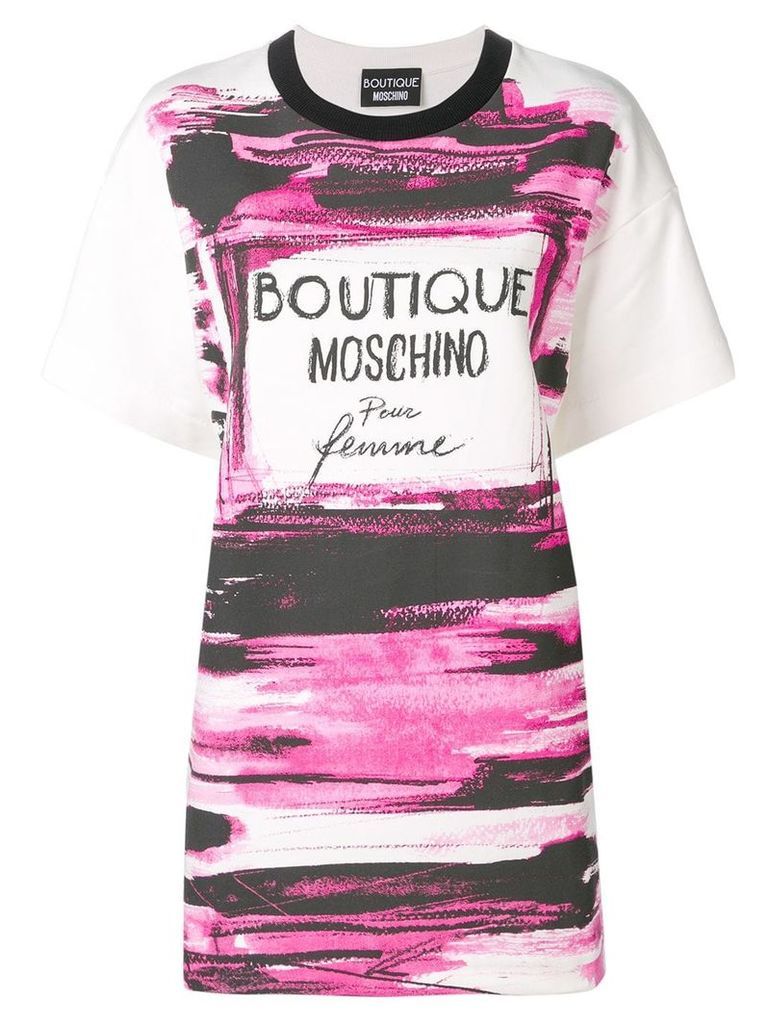 Boutique Moschino logo print T-shirt - White