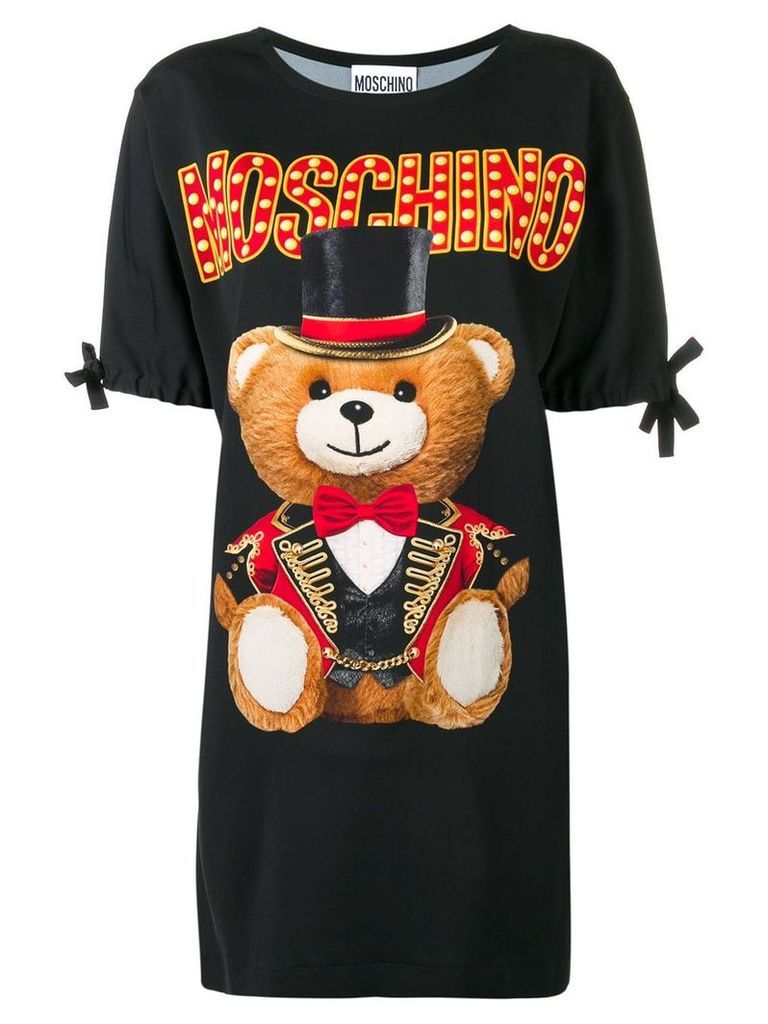 Moschino Circus Teddy Bear T-shirt dress - Black