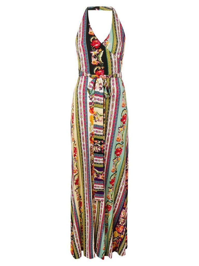 Etro patchwork belted maxi dress - Purple